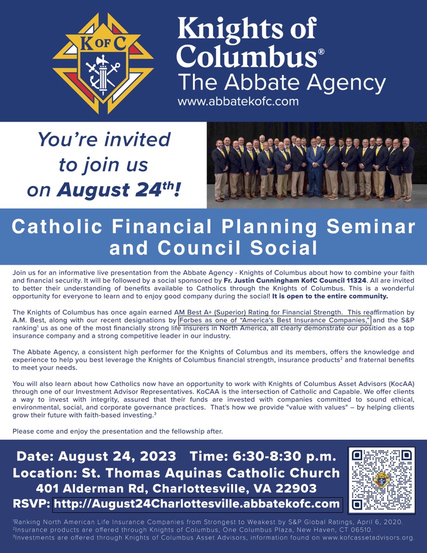 Knights of Columbus Abbate Agency Financial Planning Seminar